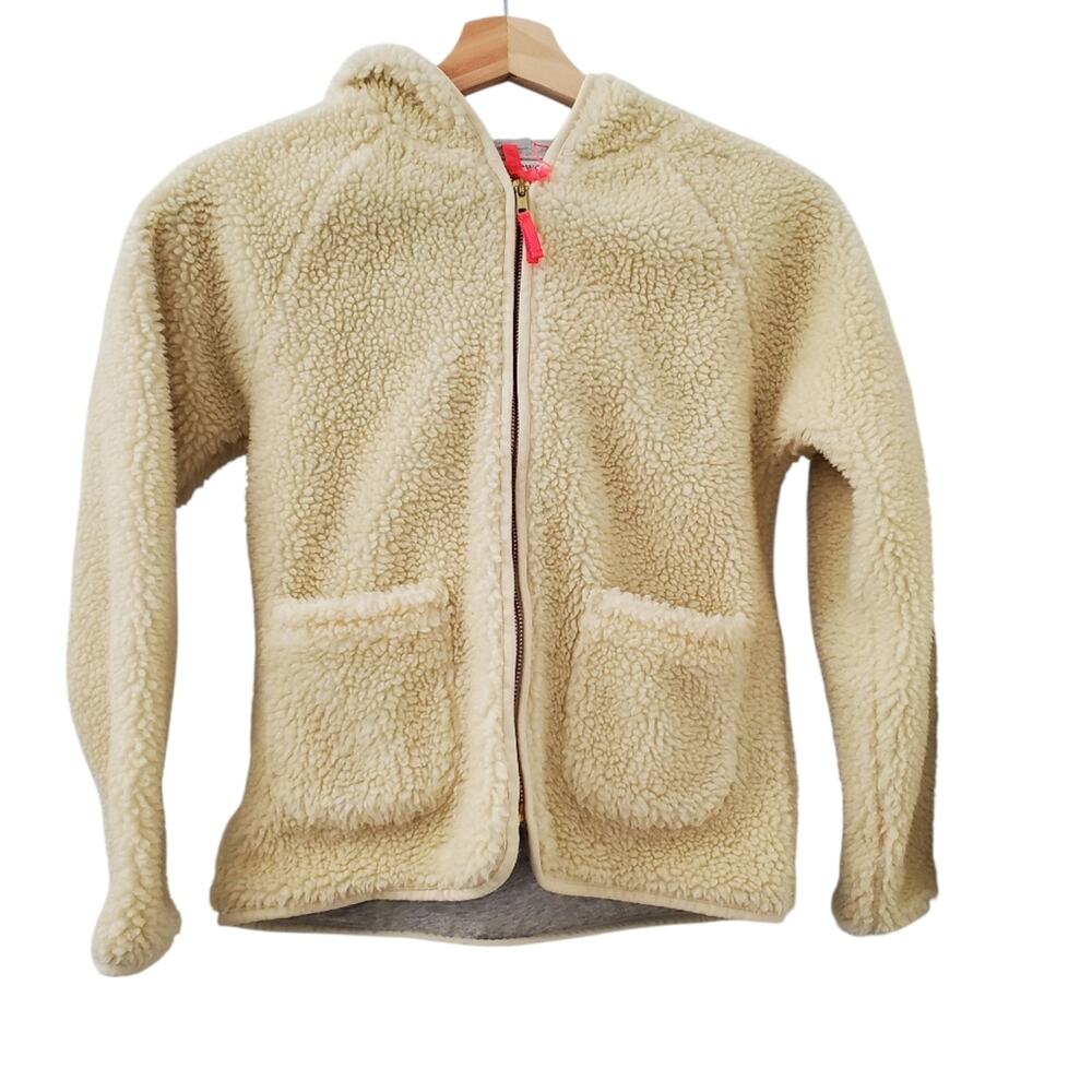 J.Crew Crewcuts Ivory Teddy Bear Sherpa Hooded Jacket (12)